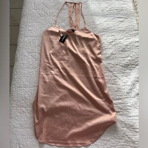 NWT Express Blush Satin Slip Dress for Sleepwear